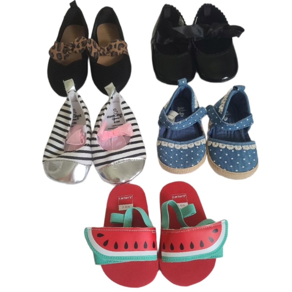 Baby Girl Shoes Bundle lot Mixed Sizes 5 pairs